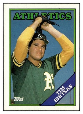 Tim Birtsas 1988 Topps #501 Oakland Athletics VTG Baseball *319