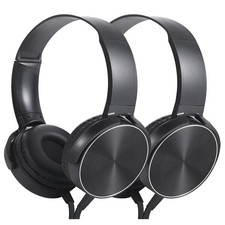 Classroom Headphones Bulk 24 Pack Multi Colored for Kids School, Wholesale Class