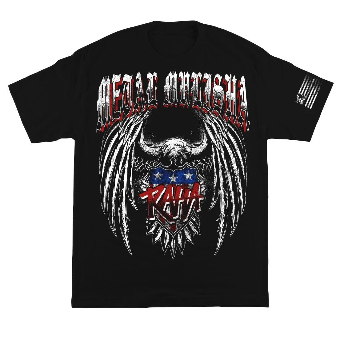 Metal Mulisha Maglietta Uomo Salvation - Nero Con Stampa Bianca - Colletto A Costine - Taglia M - 2
