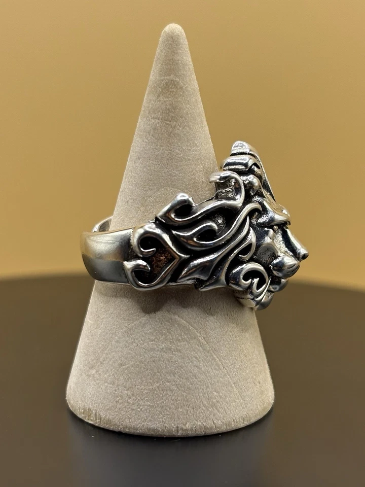 Chevalière / Bague Lion Adaptable en argent - Photo 2/4