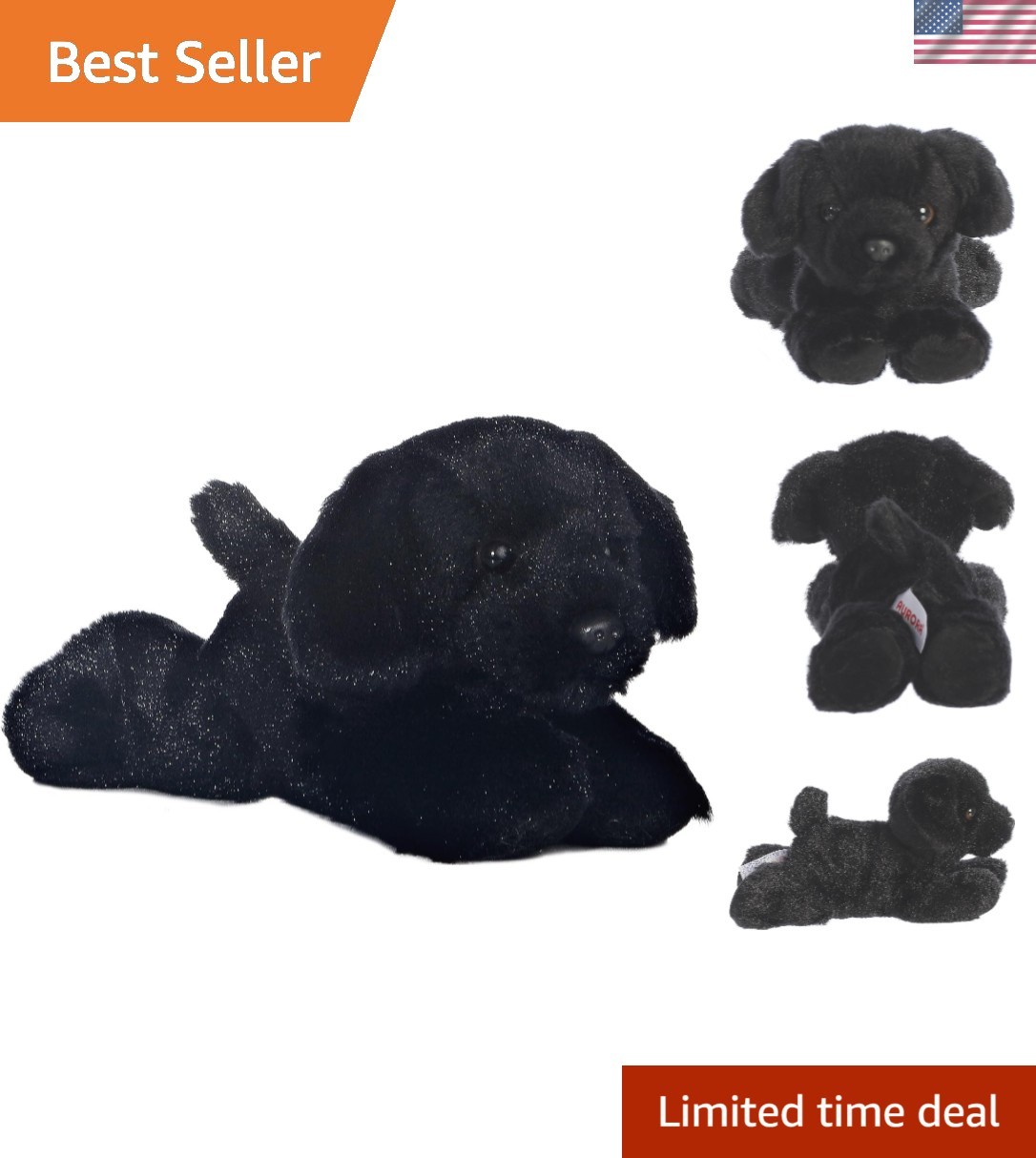 Soft & Fluffy 8-Inch Mini Flopsie Blackie Stuffed Animal for