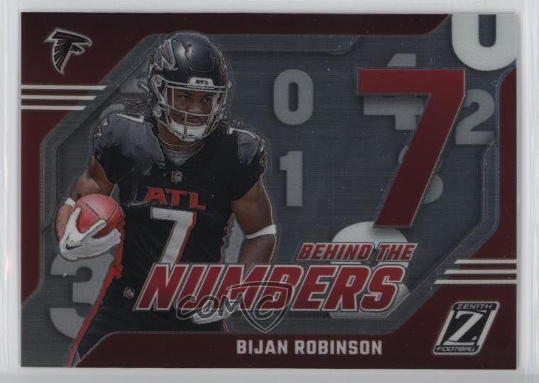 2023 Panini Zenith Behind The Numbers Bijan Robinson #3 1lm5