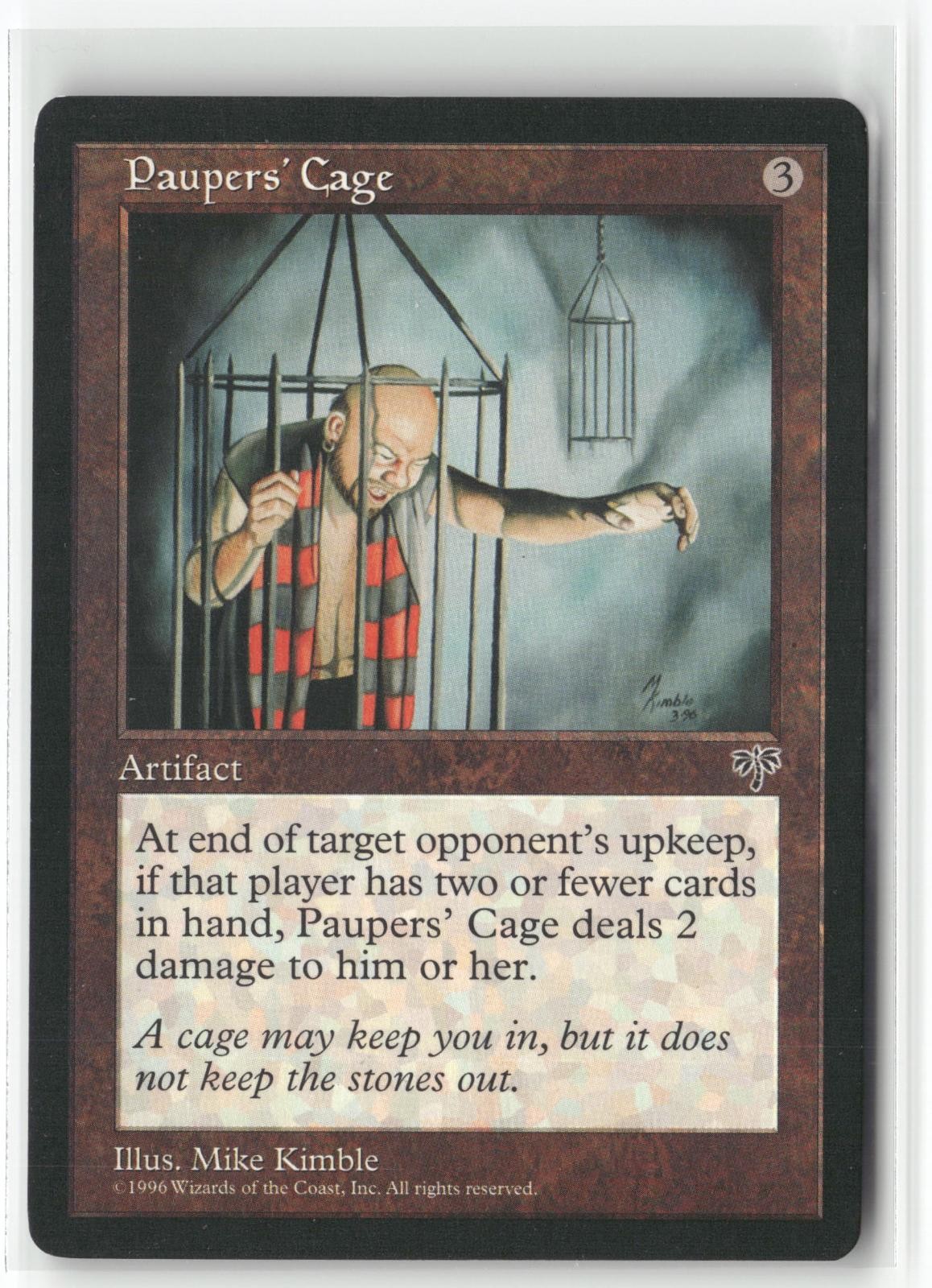 Paupers' Cage Rare Mirage Magic: The Gathering Lightly Played
