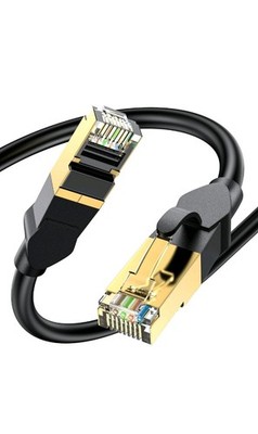 Ethernet RJ45 schwarz und gold 50 cm