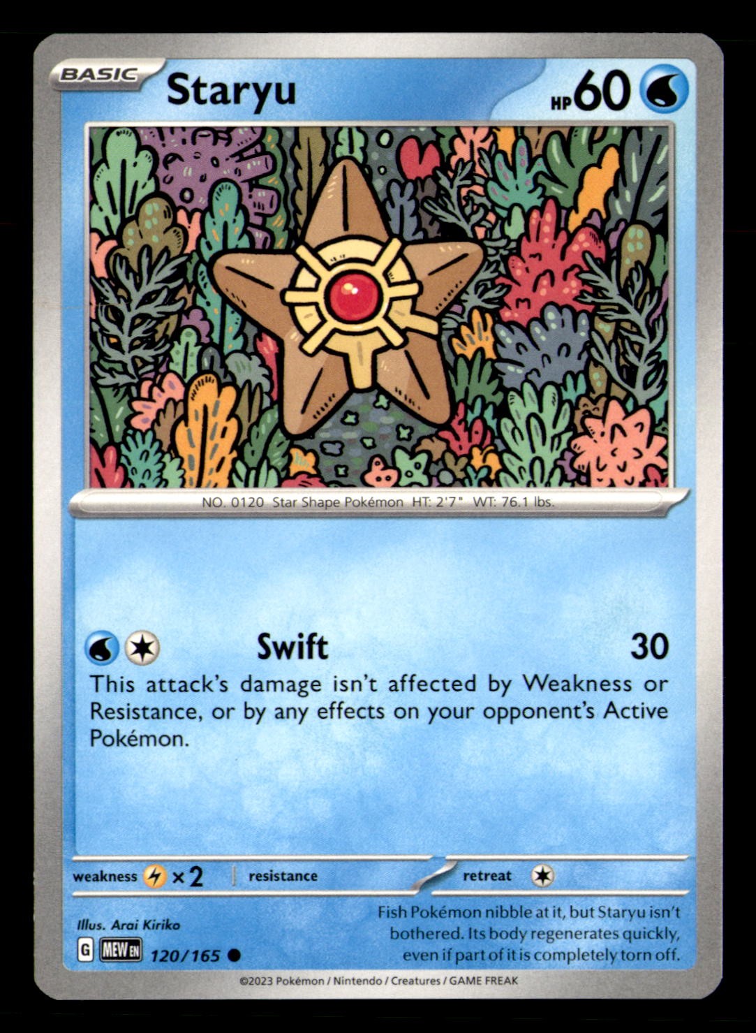 Staryu 120/165 Common 151 Pokemon Near Mint
