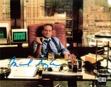 Michael Douglas Signed Autograph Wall Street 11X14 Photo BAS Beckett
