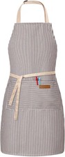 Adjustable Kitchen Chef Apron for Men Women Cooking Baking Bib with Pockets