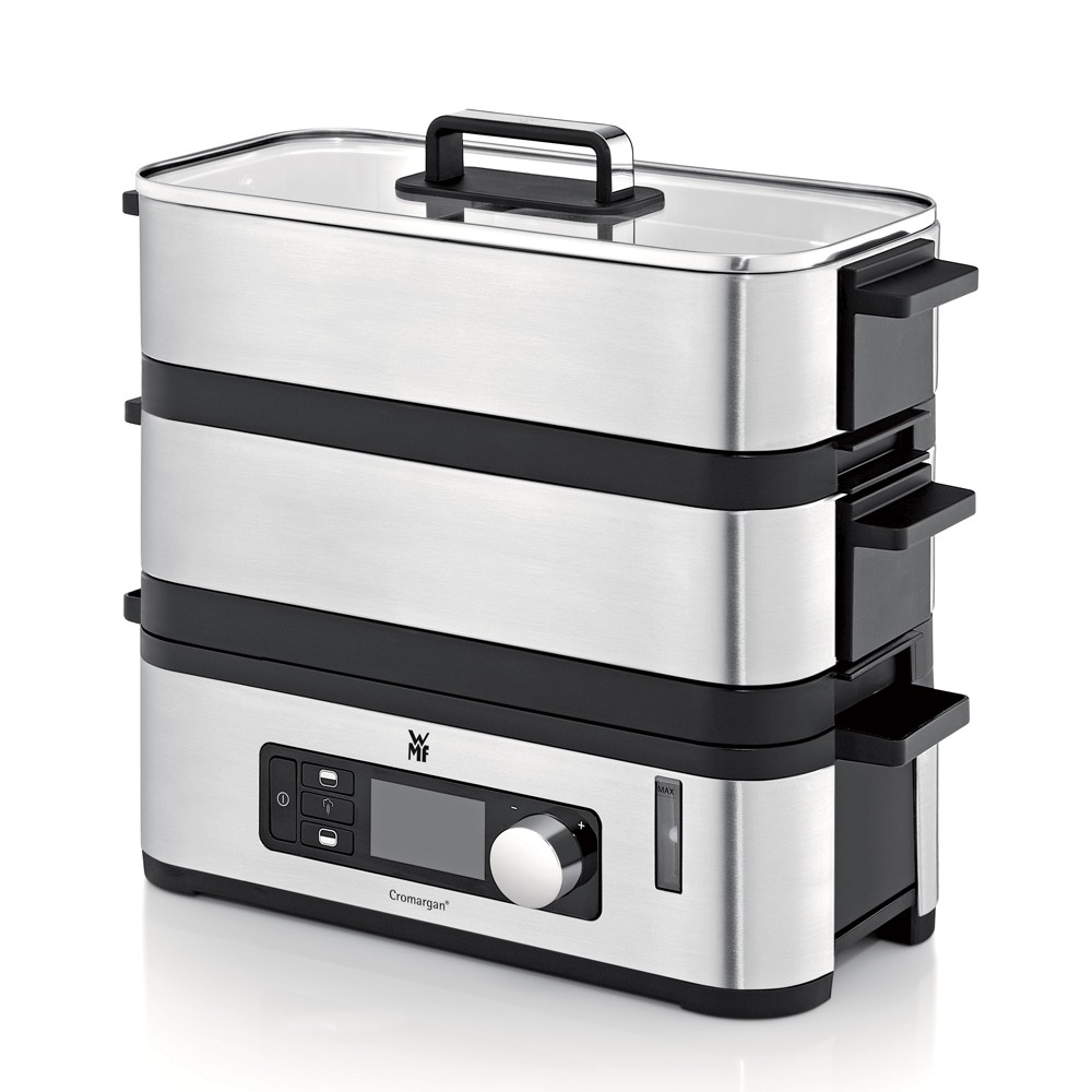 Cuit-vapeur 2 compartiments Kitchenminis en inox 28x14 cm
