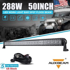 AUXBEAM 50" 288W LED Work Light Bar Straight Truck Offroad ATV SUV Driving Lamp