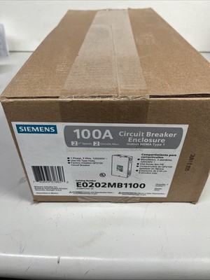 Siemens E0202MB1100 100 Amp Outdoor Circuit Breaker Enclosure NEW
