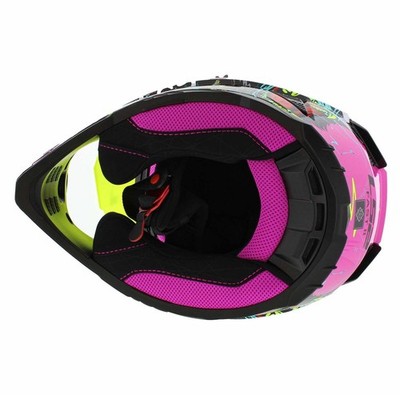 LS2 MX708 Fast II helmet Gorilla gloss purple HV yellow | eBay