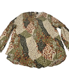 Indigo Soul Womens 2XL Patchwork Tunic Top Bo...