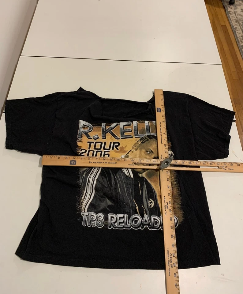 Vintage R Kelly Shirt XL Black TP3 Reloaded Rap Hip Hop King R&B Ripped Neck Y2K - Image 3 of 4