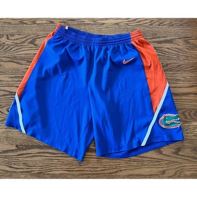Nike Florida Gators Mens Large Blue Orange Athletic Basketball Shorts Authentic