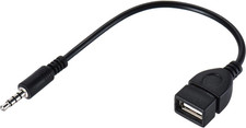 3.5Mm 1/8 Inch AUX Audio Plug Male to USB 2.0 Female OTG Adapter Converter Cab