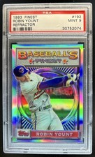 1993 Topps Finest Robin Yount Refractor #192 Brewers PSA 9