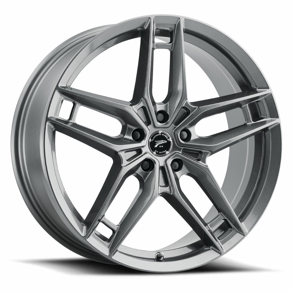 Set 4 20" Platinum 464GN Lotus Gloss Gunmetal  20x8.5 Wheels 5x115 35mm Rims