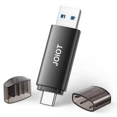 Joiot 128GB USB-Stick Dual-Interface USB-A&USB-C 128GB, schwarz 1er Pack 