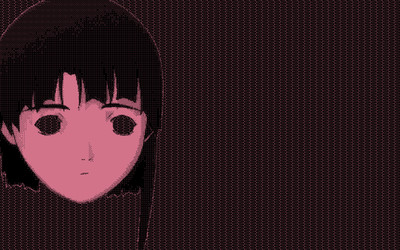 Anime girls lain iwakura serial experiments ascii art Custom Gaming Mat Desk