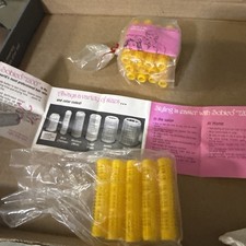 Lot of 24Vintage Yellow Plastic Hair Curler Rollers Self Grip No Clips 1960s