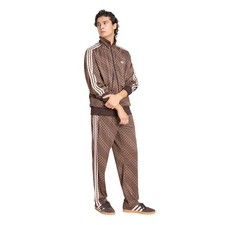 Adidas Originals Brown Firebird Loose Fit Monogram Jacket  Pants Track Suit New