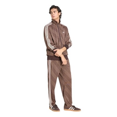 Adidas Originals Brown Firebird Loose Fit Monogram Jacket & Pants