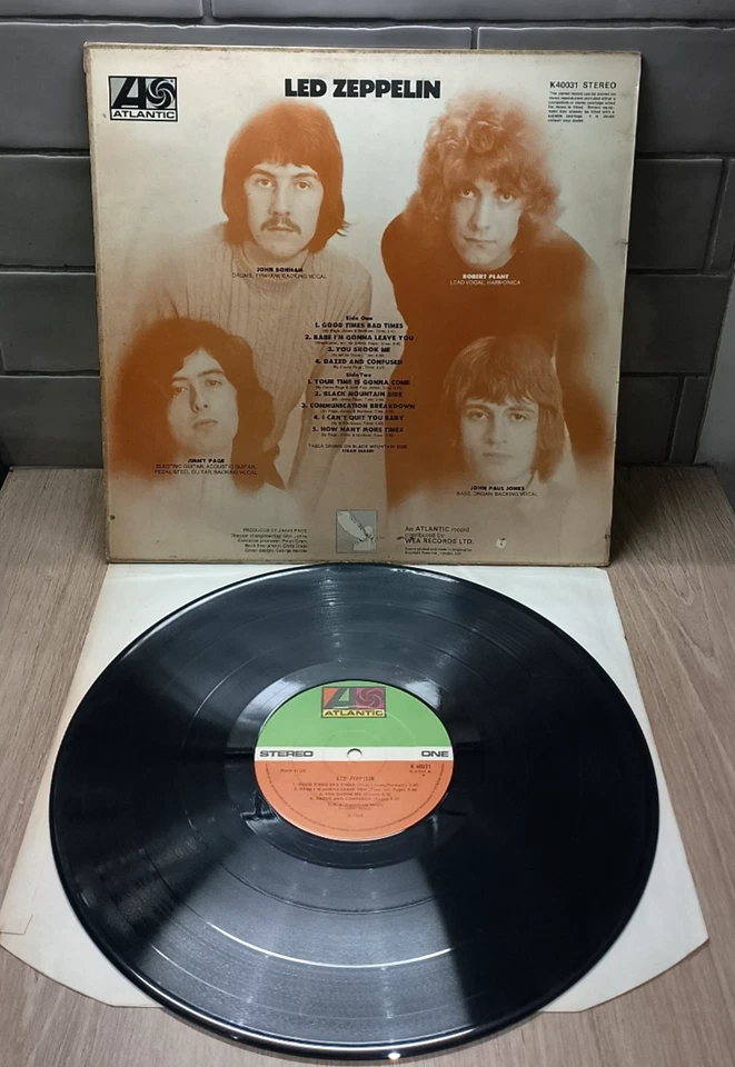 Vinyl LP  Led Zeppelin ‎– Led Zeppelin I 1972 UK press Re-issue VG/VG K40031  - Image 2 of 4