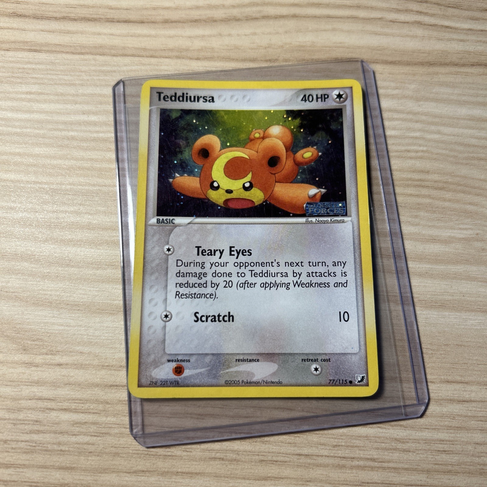 2005 Teddiursa 77/115 Unseen Forces Reverse Holo Stamp Pokémon Card