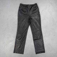Vintage 1990s Preswick Moore Genuine Leather High Waisted Pants Women's 10