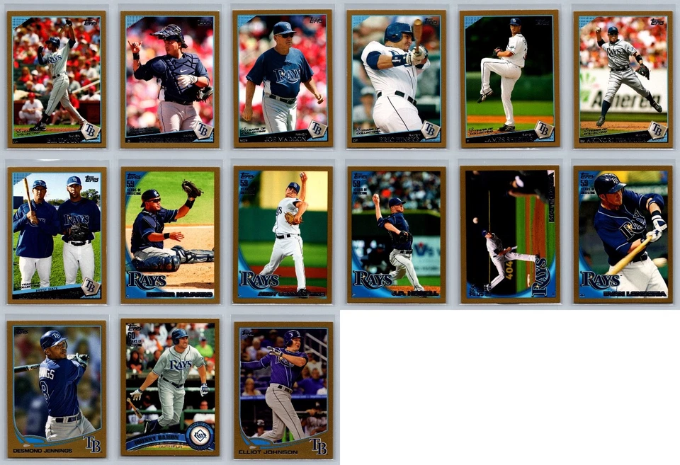 Lote de tarjetas de béisbol Tampa Bay Rays Topps serie dorada numeradas #/2009 (15) casi nuevas Foto 2 de 4
