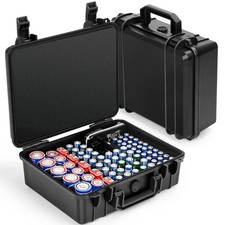 Battery Storage Hard Case for 88 Batteries - Waterproofing Organizer for AA/A...