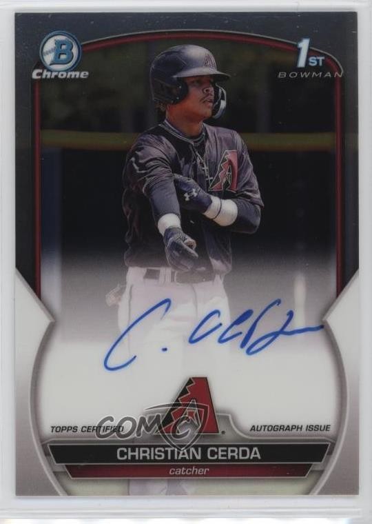2023 Bowman Chrome Prospect Auto Christian Cerda #CPA-CCE Auto 12g7