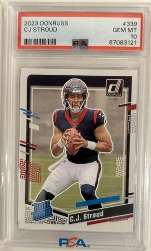 2023 Donruss CJ Stroud RC #339 PSA 10 GEM MT "Texans"