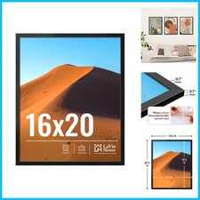 Matte Black 16x20 Poster Frame - Lightweight  Safe Display for Cherished Photos