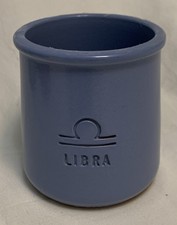Limited Edition Rare La Fermiere Libra Zodiac Periwinkle Yogurt Terracotta Pot