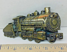VTG 1980 Train Locomotive Coal Car Railroad Belt Buckle - Limited Edition 272