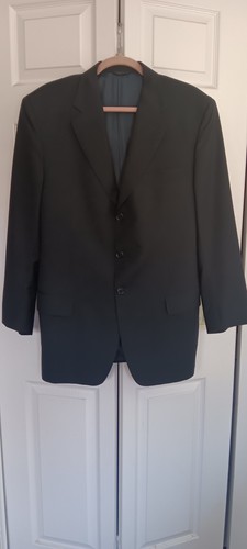 Ermenegildo Zegna Tropical Couture Black Jacket 100% Wool Size 42