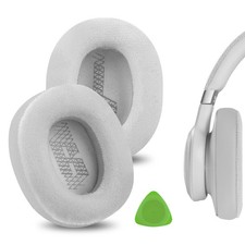 Geekria Hybrid Velour Ear Pads for JBL Live 650 BTNC, Duet NC Headphones Grey 