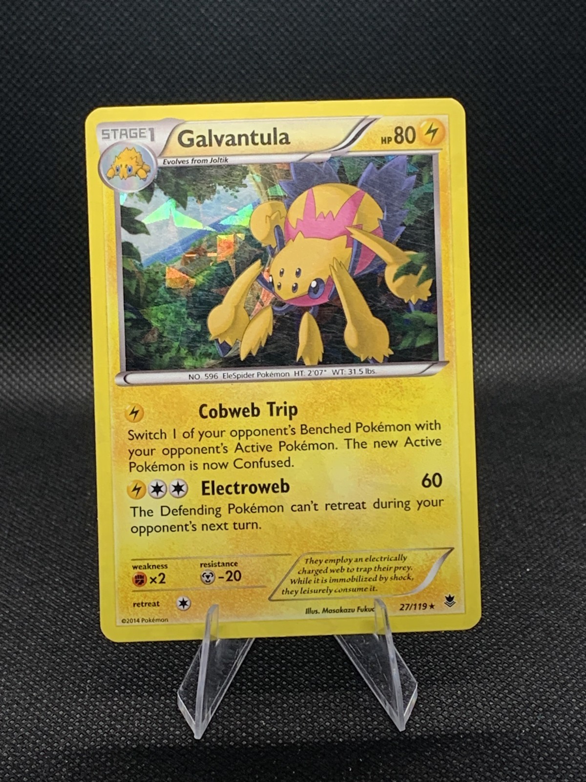 Galvantula - 27/119 - Cracked Ice Phantom Forces Pokemon Holo Rare