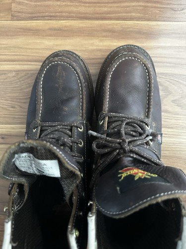 Thorogood 6" American Heritage Stiefel Herren 9,5 braun Mokassin schwarz Keilsohle Arbeit - Bild 2 von 8