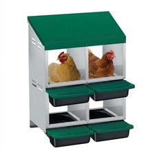 Chicken Nesting Boxes, Heavy-Duty 8-Compartment Metal Chicken Nesting Box