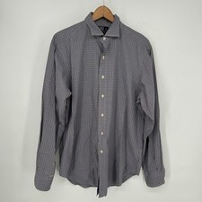 Polo Ralph Lauren Shirt Mens Large 16.5 Purple Plaid Estate Button Down