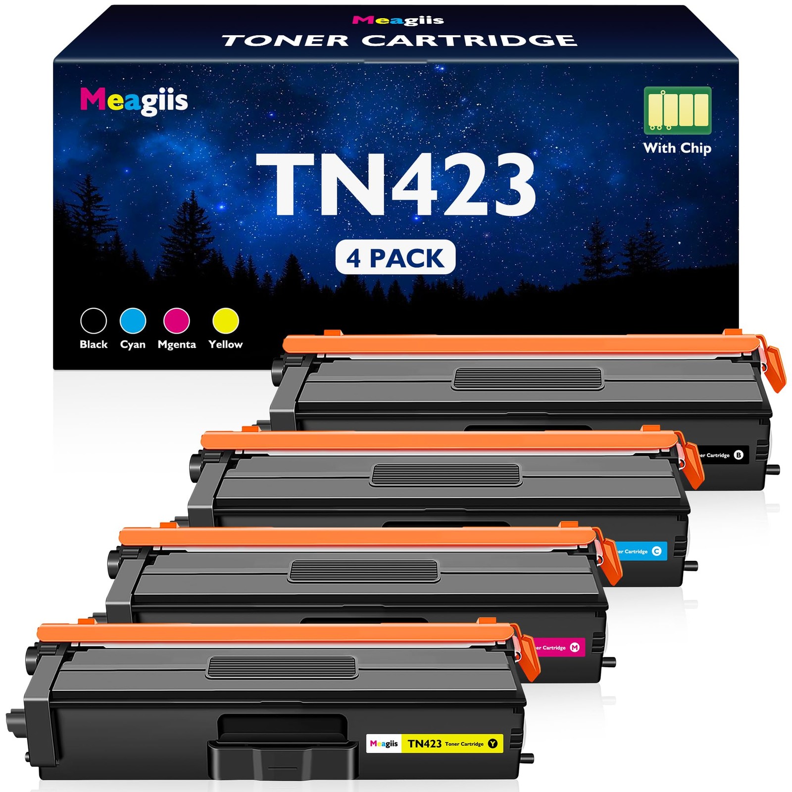 Toner TN-423 compatible Brother avec impression noire nette longue duree