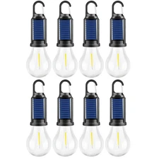 4-12x Solar Rechargeable Camping Light Outdoor Lights 3 Light Modes Tent Light