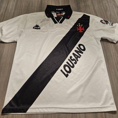 Rare Vintage Kappa Black Vasco da Gama Lousano soccer jersey shirt L 