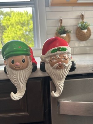 Vintage Elf stocking holders