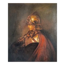 Hand Painted Square - Oil on Canvas 50x60 CM - Made in Italy - L'Elmo