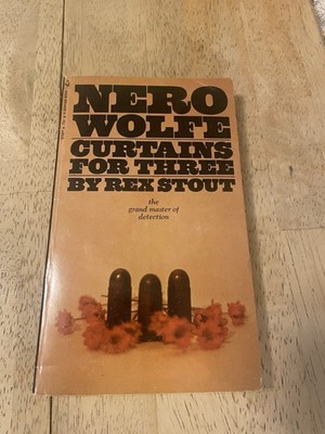 Curtains for Three Nero Wolfe by Rex Stout VTG PB 1970 Bantam Mystery