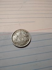 1951 King George VI Australia Silver 6 Pence Coin