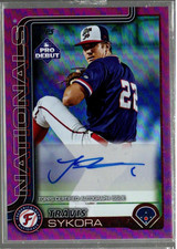 2025 Topps Pro Debut Autographs Fuchsia Foil #PD8 Travis Sykora Auto /199